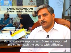 Rashid Rehman- screenshot from Mukhtiar Mai documentary